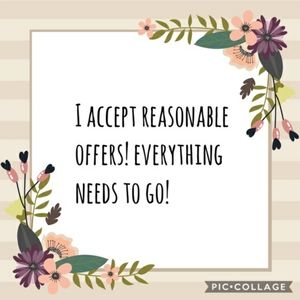 Reasonable offers accepted